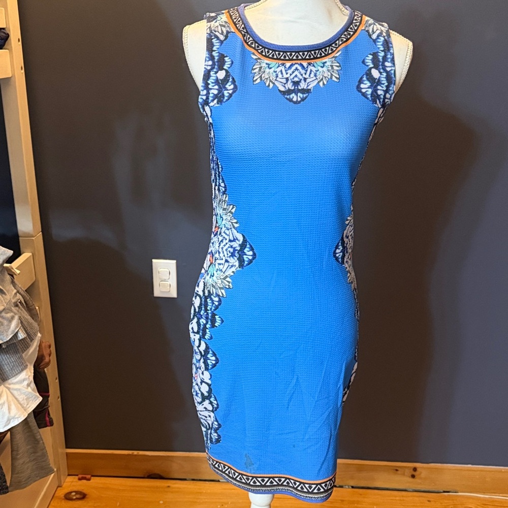 VENUS Blue Patterned Mini Dress